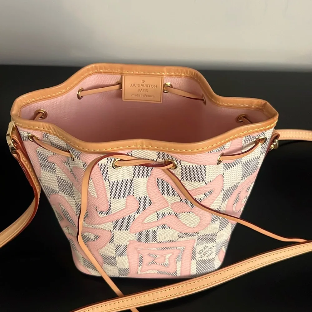 Louis Vuitton Damier Azur Tahiti Nano Noe Shoulder Bag - Picture 4 of 17